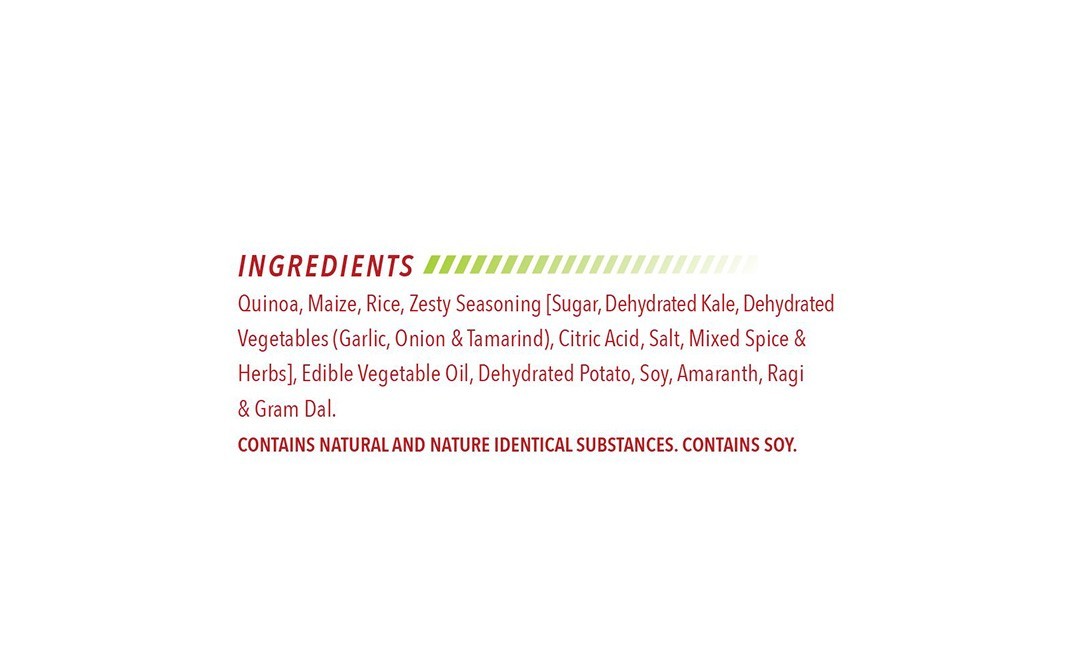 The Green Snack Co Quinoa Puffs, Zesty Kale    Pack  50 grams